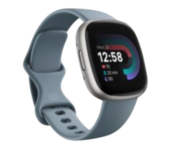FITBIT Versa 4 Smart Watch - Waterfall Blue & Platinum